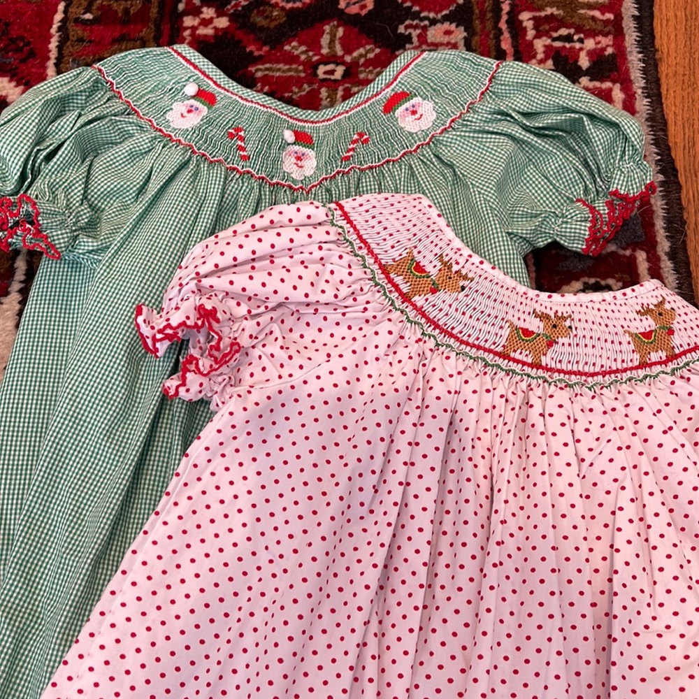 Petit bebe 3t Santa dress and size 3t reindeer dress